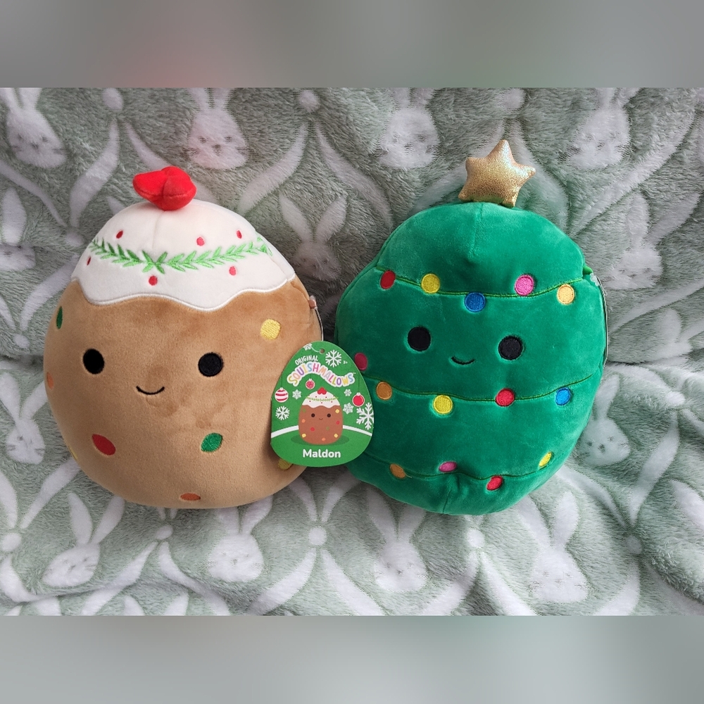NWPT HOLIDAY SQUISHMALLOWS MALDON (FRUITCAKE) and CAROL (LIGHTED TREE)